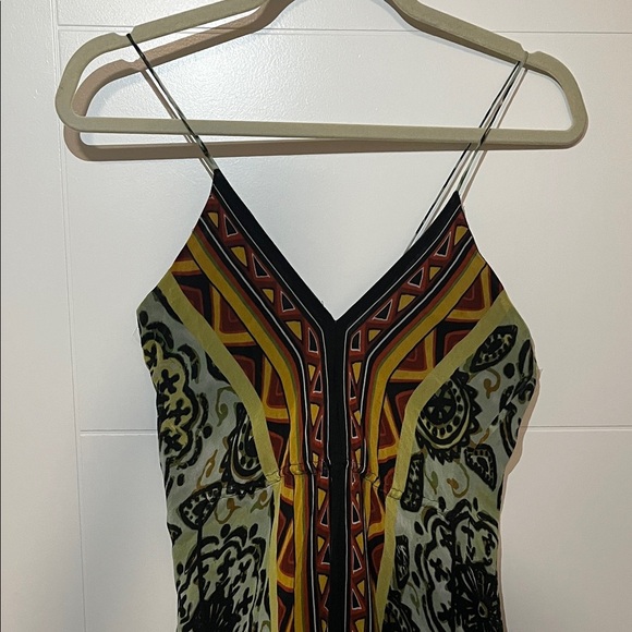 Multicolor Spaghetti Strap Dress 100% silk - Picture 1 of 5